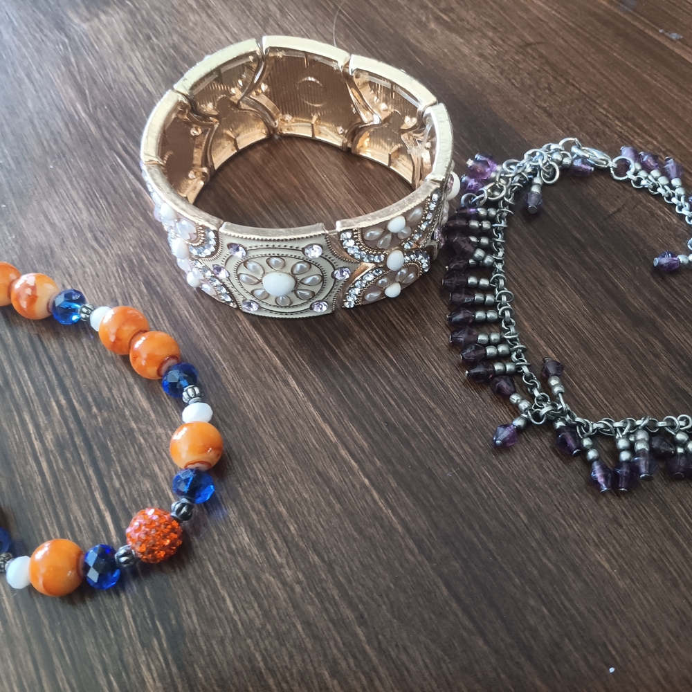Elegant Gold and Silver Bracelet Set